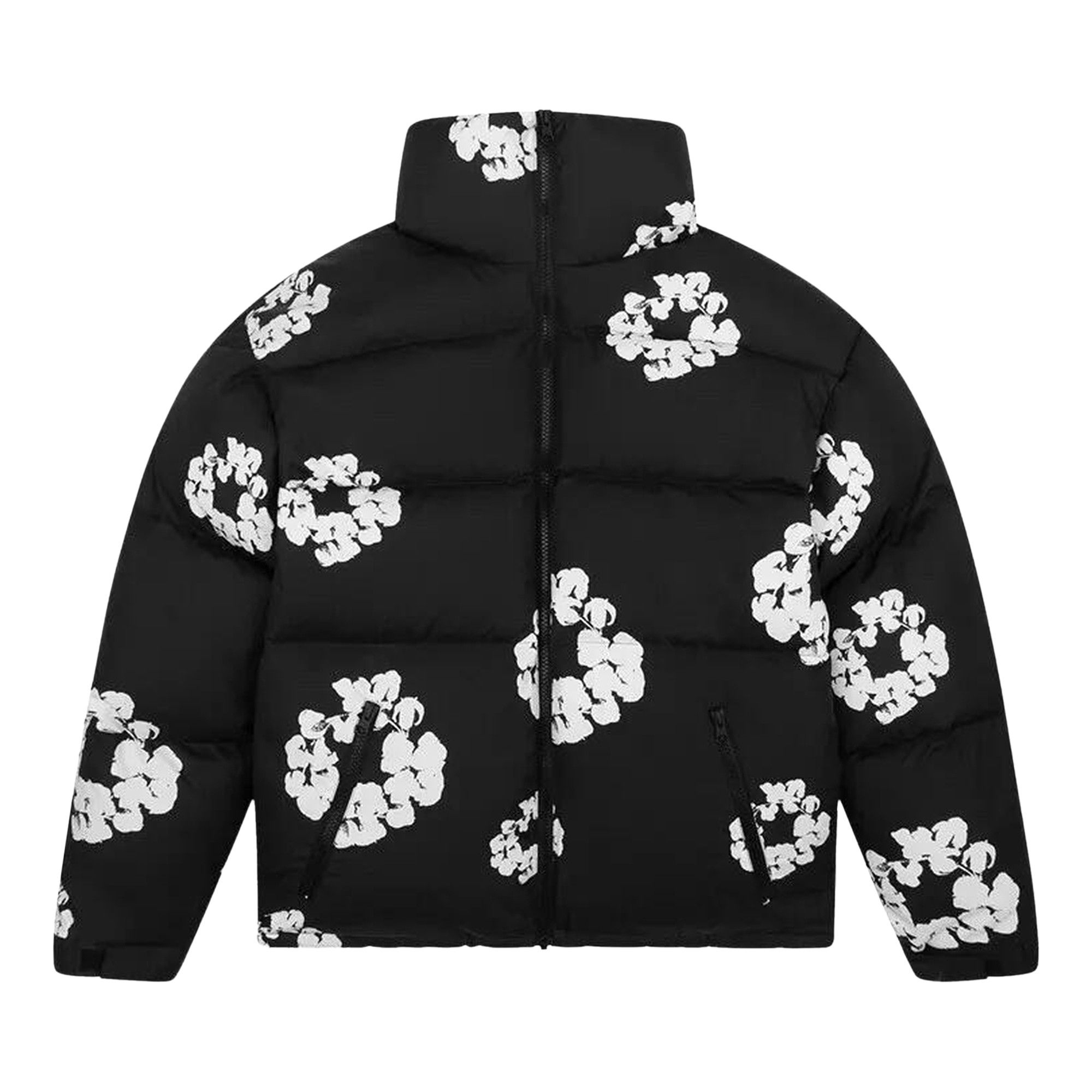 Buy Denim Tears Wreath Puffer Jacket 'Black' - FW24ODP001 | GOAT