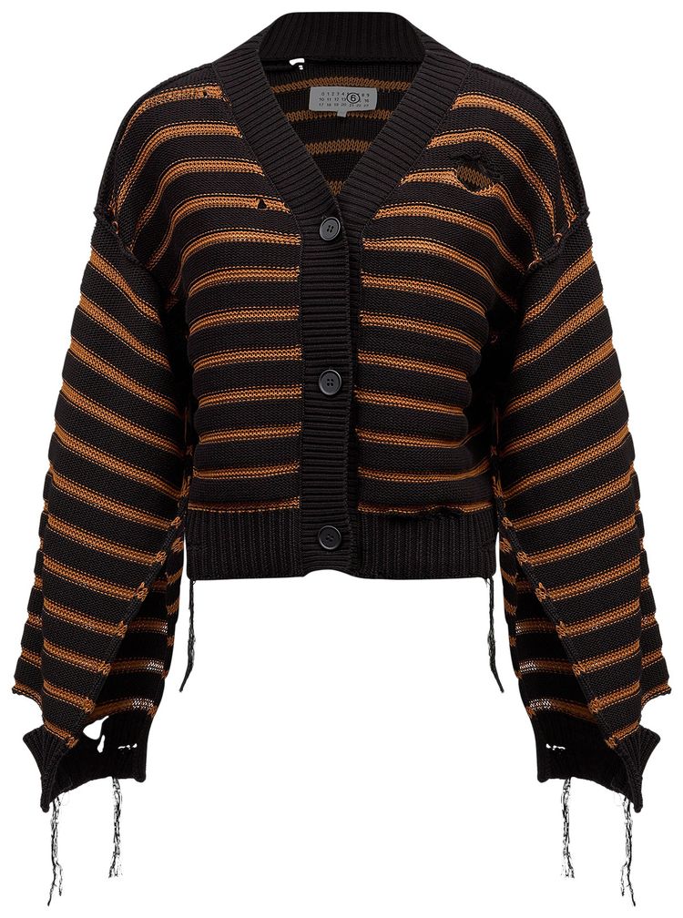 MM6 Maison Margiela Cardigan BlackBrown Clay