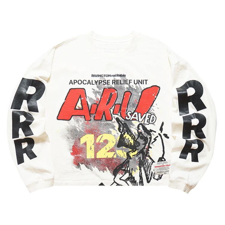 RIVINGTON roi Rebis Apocalypse Relief Unit CVA Long Sleeve Tee Max White