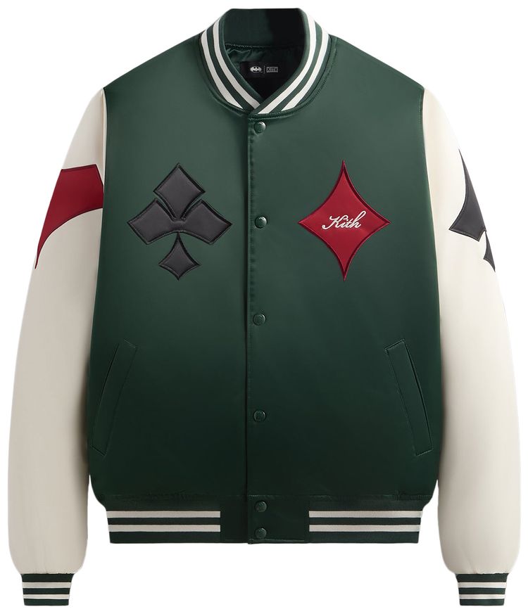 Kith x Batman Joker Satin Bomber Jacket Ivy Green