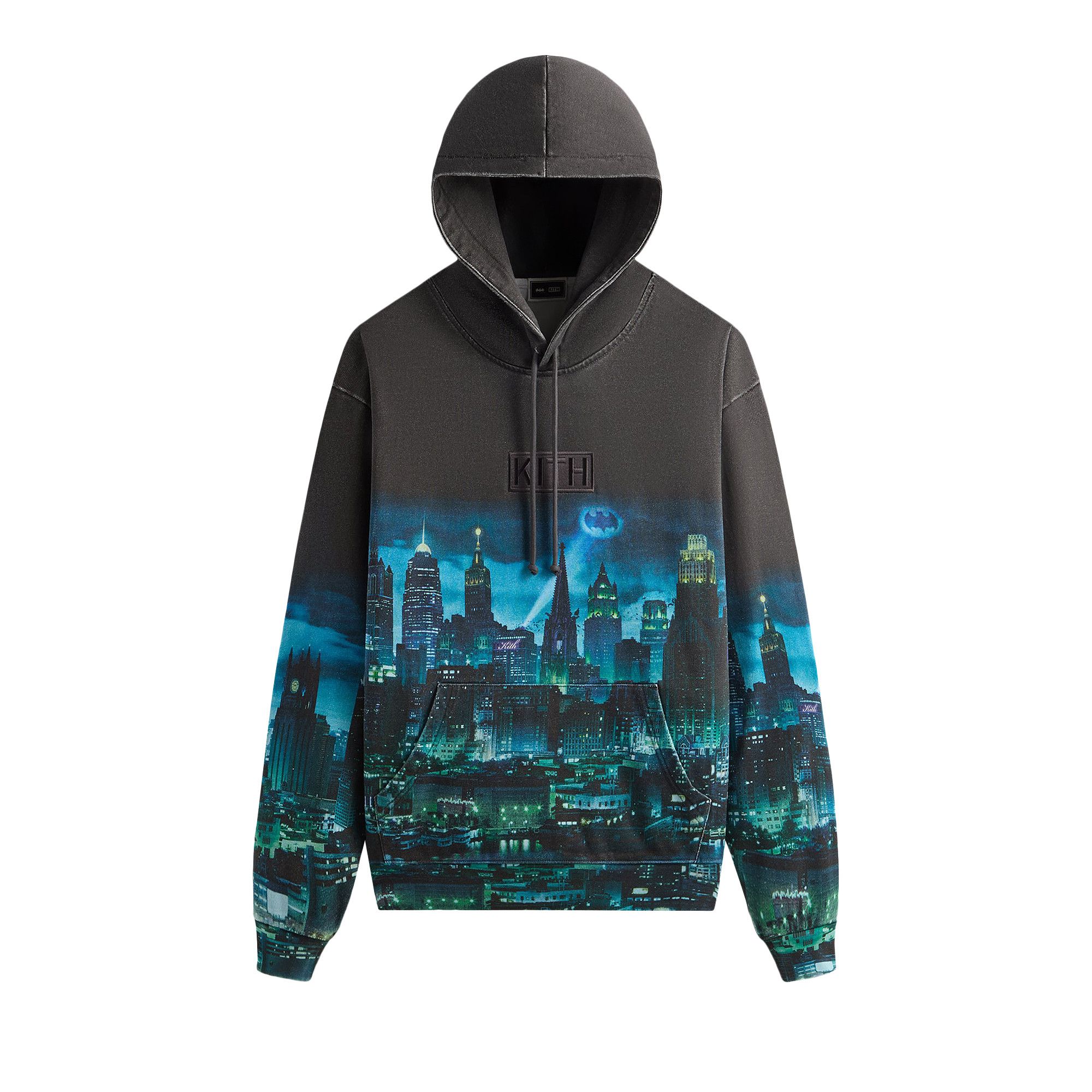 Buy Kith x Batman Gotham Vintage Nelson Hoodie 'Black' - KHM032790