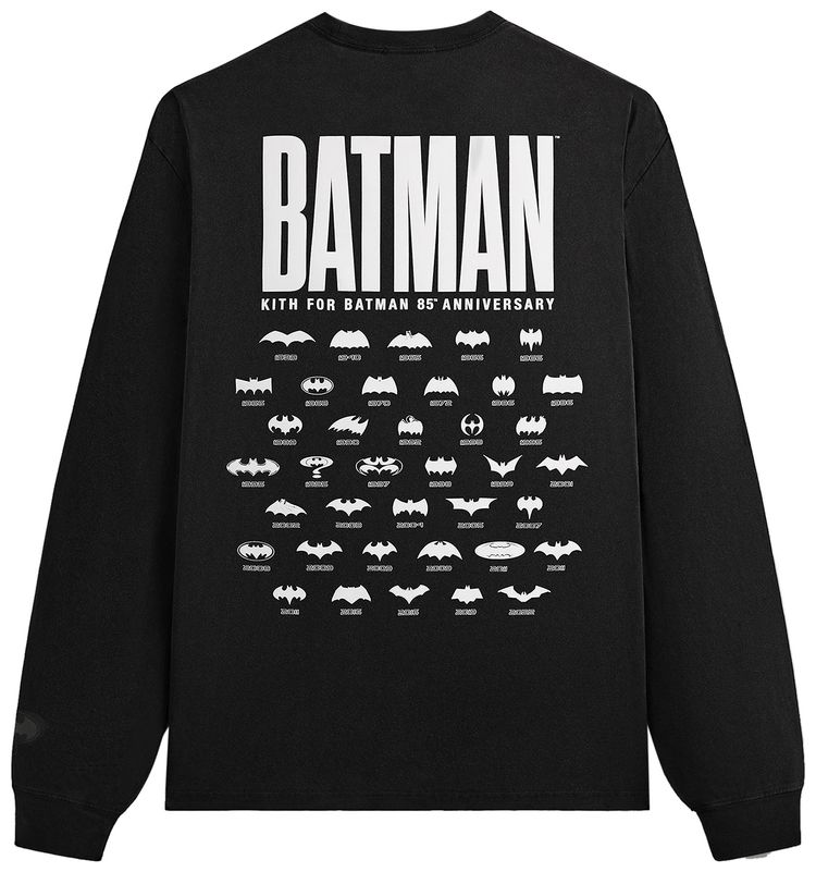 Kith x Batman History Vintage Pocket Long Sleeve Tee Black