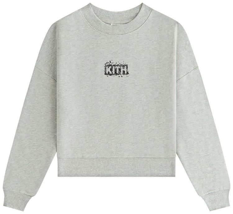 Kith Kids x Batman Bats Nelson Crewneck Light Heather Grey