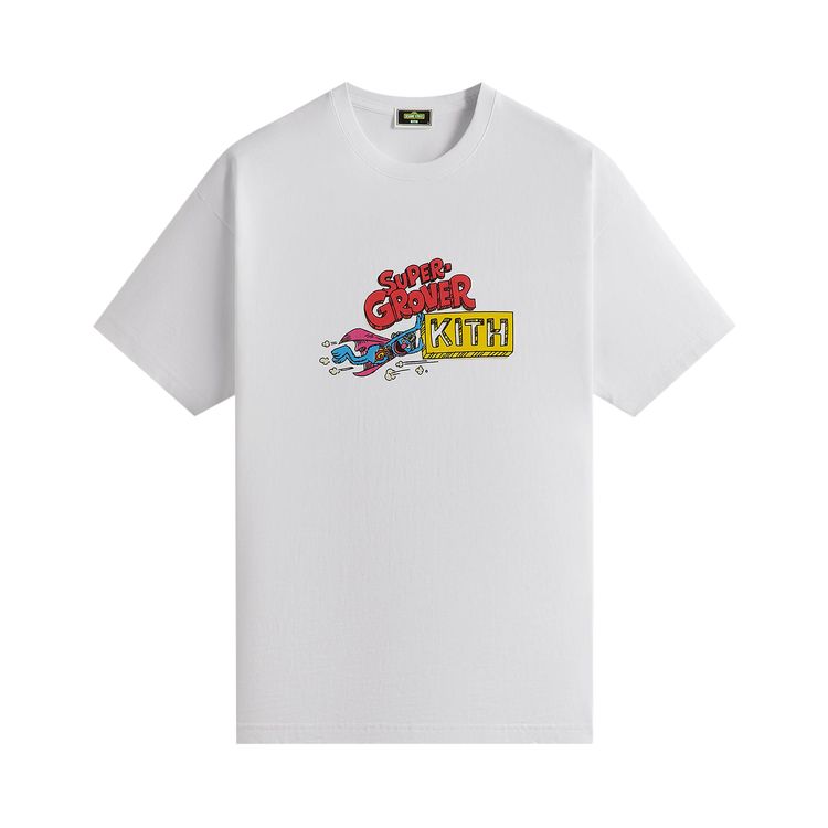 Kith x Sesame Street Super Grover Sketch Tee White
