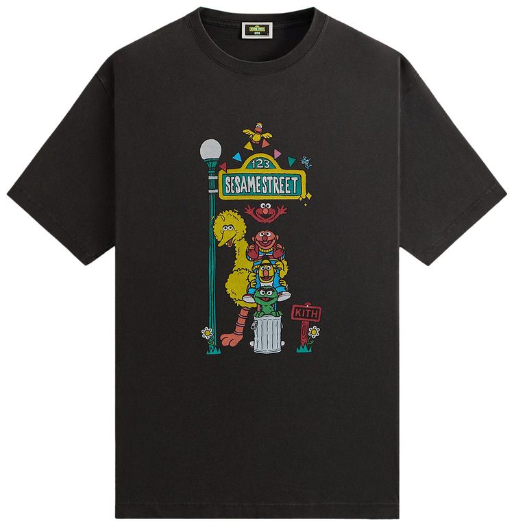 Kith x Sesame Street Lamp Vintage Tee Black