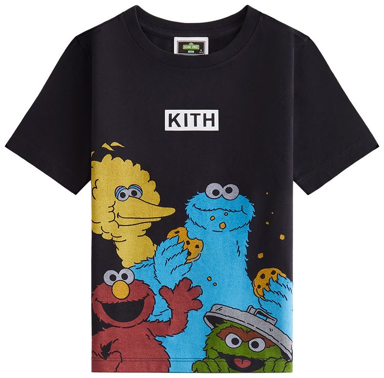 Kith Kids x Sesame Street Family Tee Black