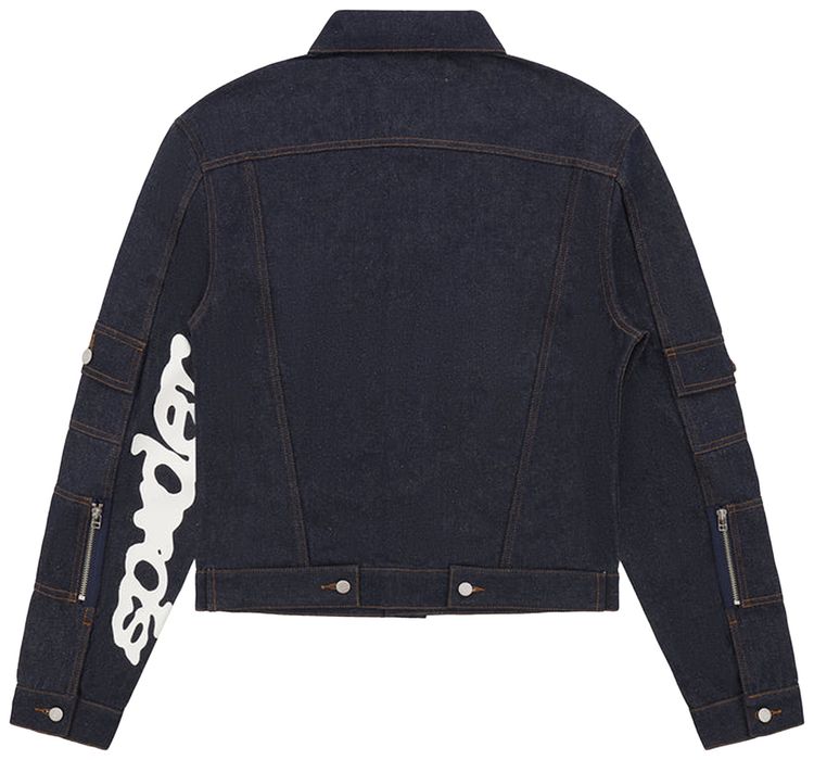 Sp5der Denim V3 Truck Jacket Indigo Denim