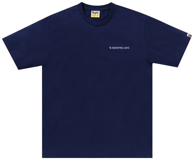 BAPE Japanese Tattoo Logo Tee Navy