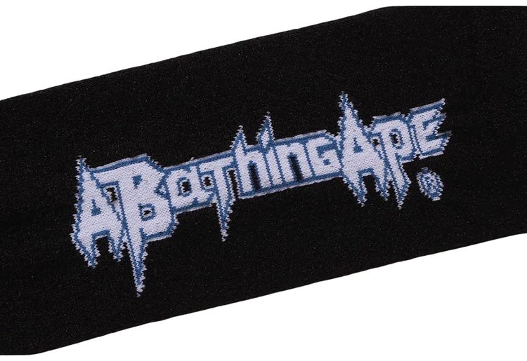 BAPE Multi Logo Long Socks Black