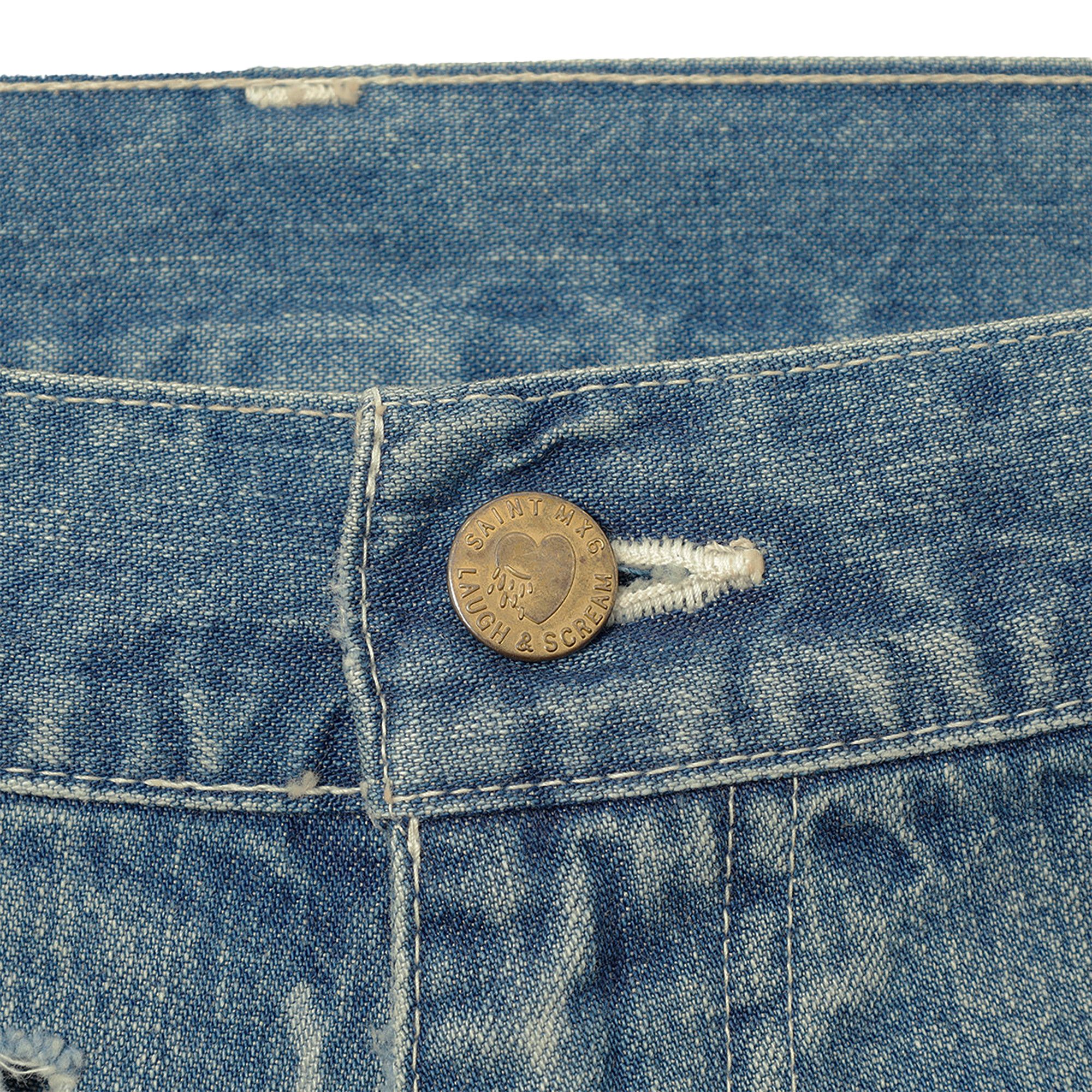 Buy SAINT Mxxxxxx Double Knee Denim 'Blue' - SM YS1 0000 066 Buy SAINT Mxxxxxx Double Knee Denim 'Blue' - SM YS1 0000 066
