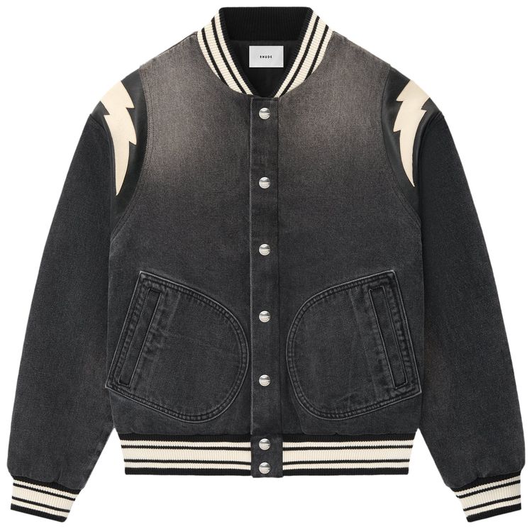 Rhude Denim Lightning Bomber Black