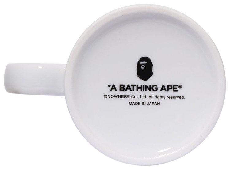 BAPE College Pottery Mug White