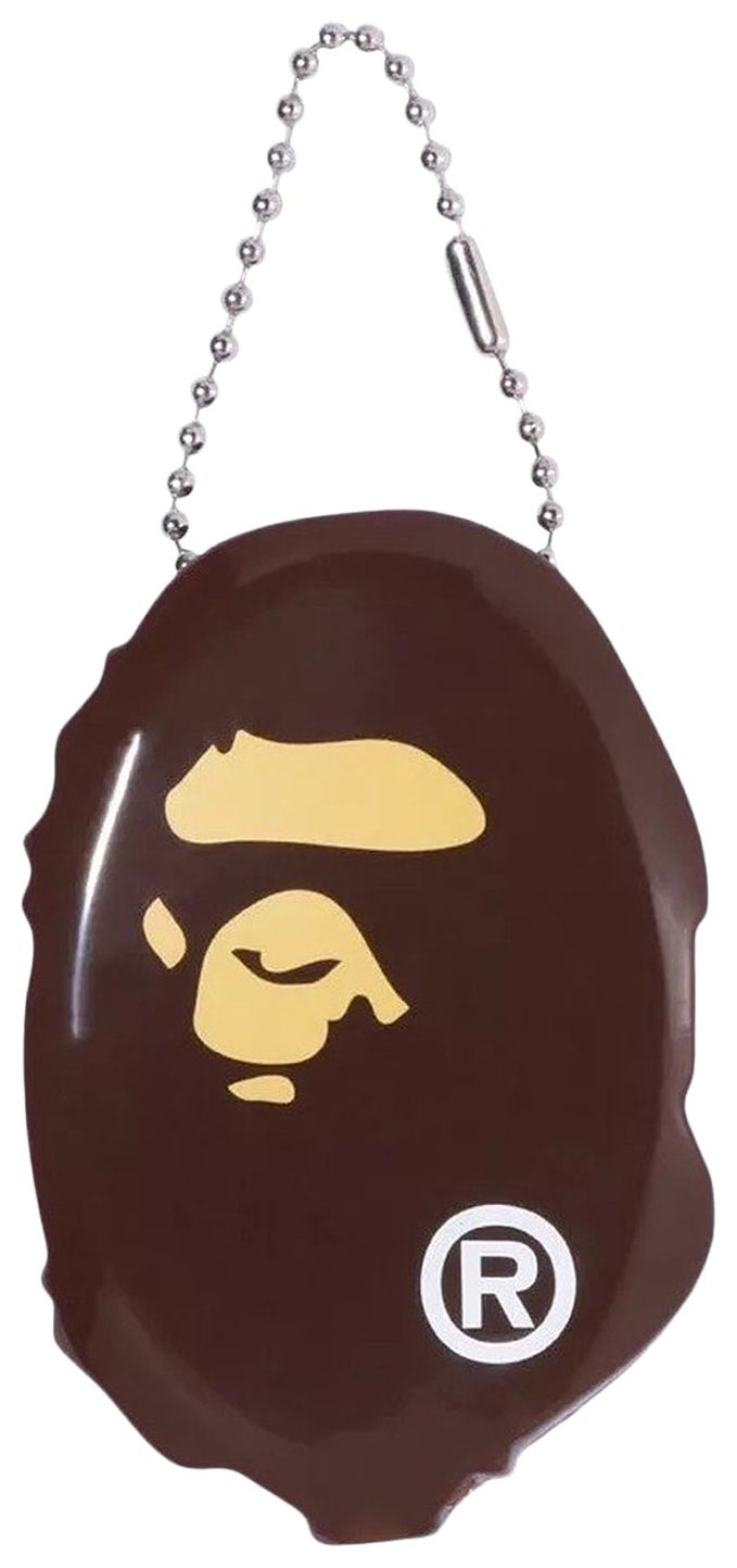 BAPE Ape Head Coin Case Brown