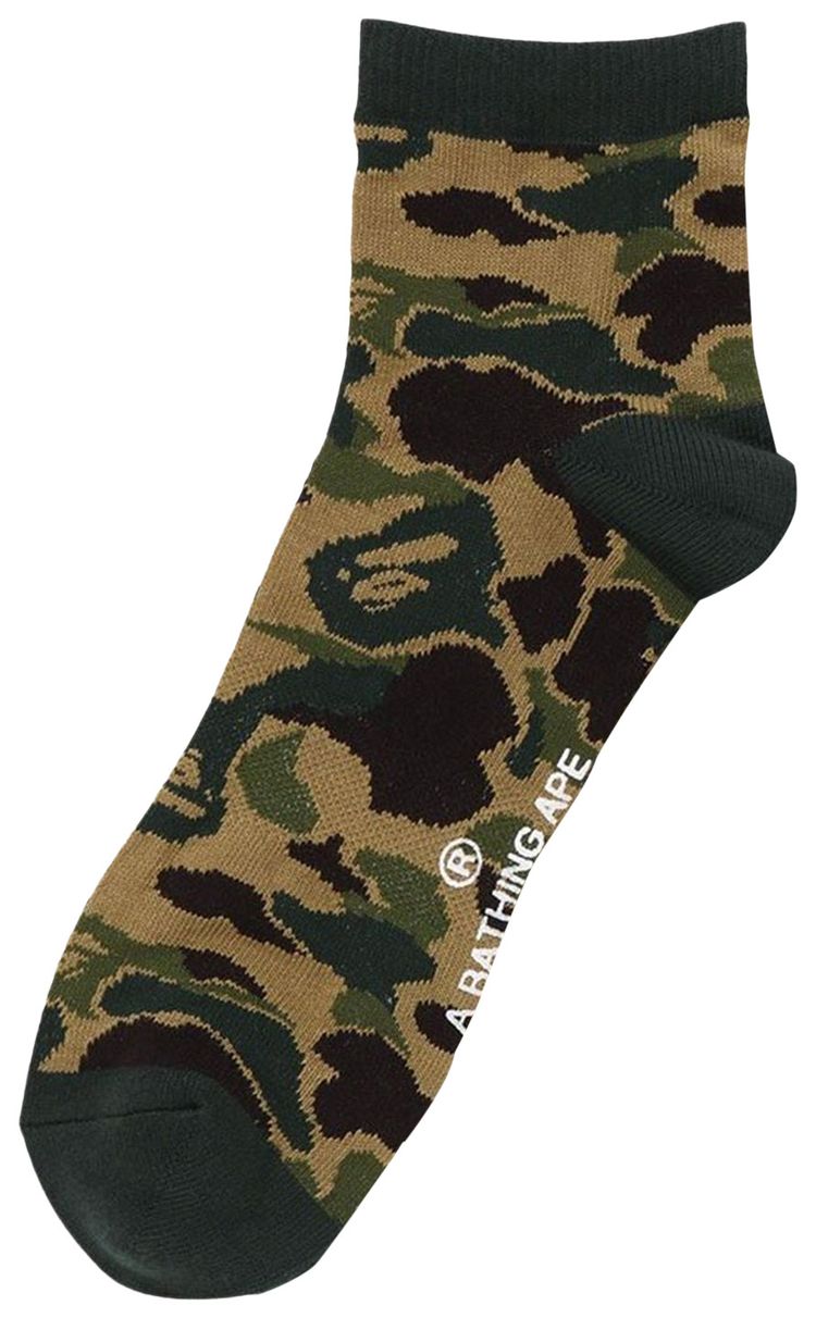 BAPE ABC Camo Ankle Jacquard Socks Green