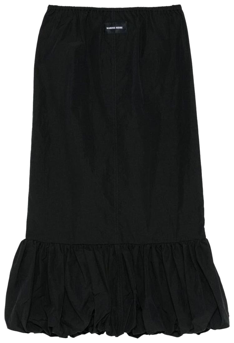 Marine Serre Nylon Midi Bubble Skirt Black