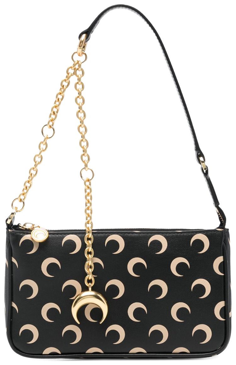 Marine Serre Moon Screenprint Leather Core Bag Inverse Tan