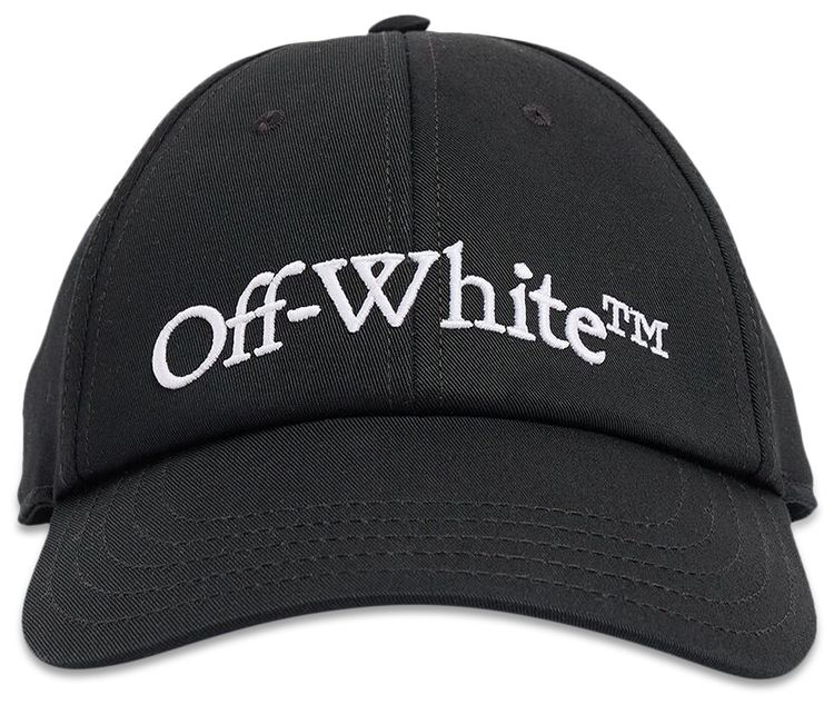 Off White Drill Bookish Baseball Cap BlackWhite