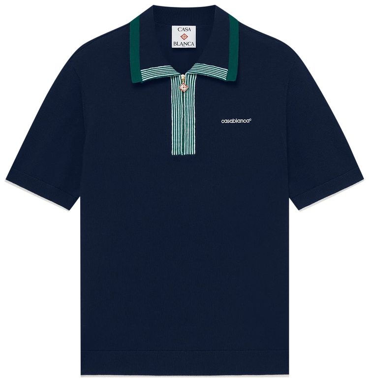 Casablanca Tennis Polo Navy