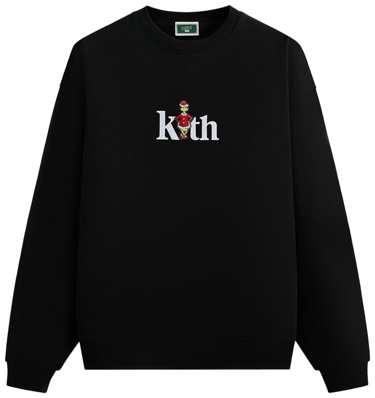 Kith x The Grinch Serif Nelson Crewneck Black Beauty