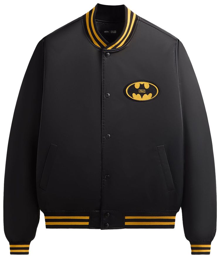 Kith x Batman Satin Bomber Jacket Black