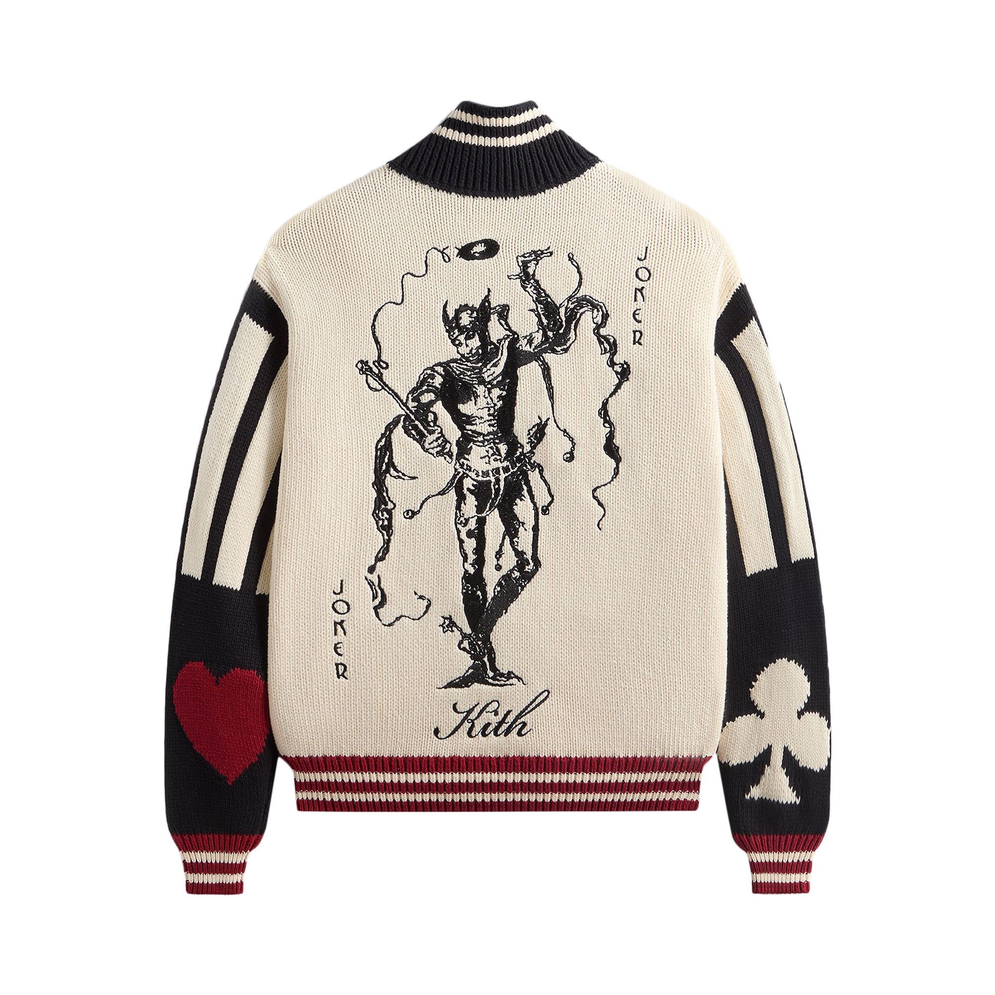トップス Batman Kith Joker Wyona Full Zip Sweater Buy Kith x Batman Joker Wyona Full Zip Sweater 'Sandrift
