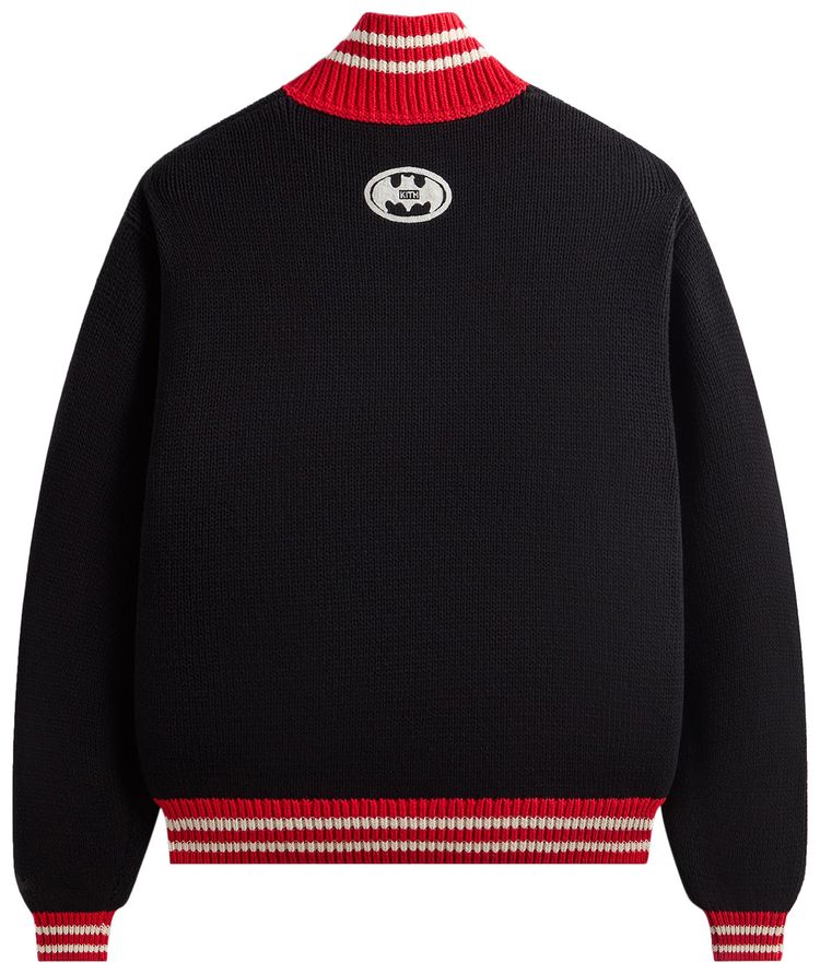 Kith x Batman Wyona Quarter Zip Sweater Black