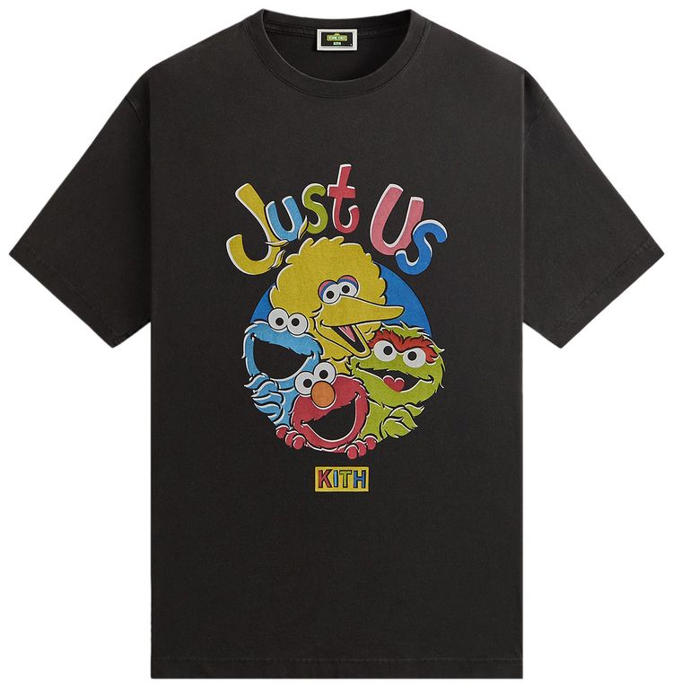 Kith x Sesame Street Just Us Vintage Tee Black
