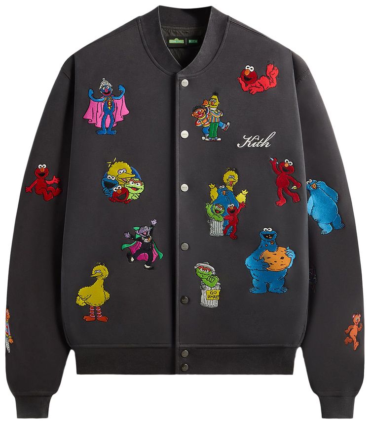 Kith x Sesame Street Marvin Bomber Jacket Hematite