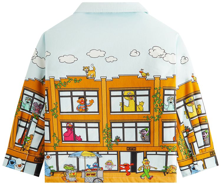 Kith Kids x Sesame Street Lafayette St Shacket Powder