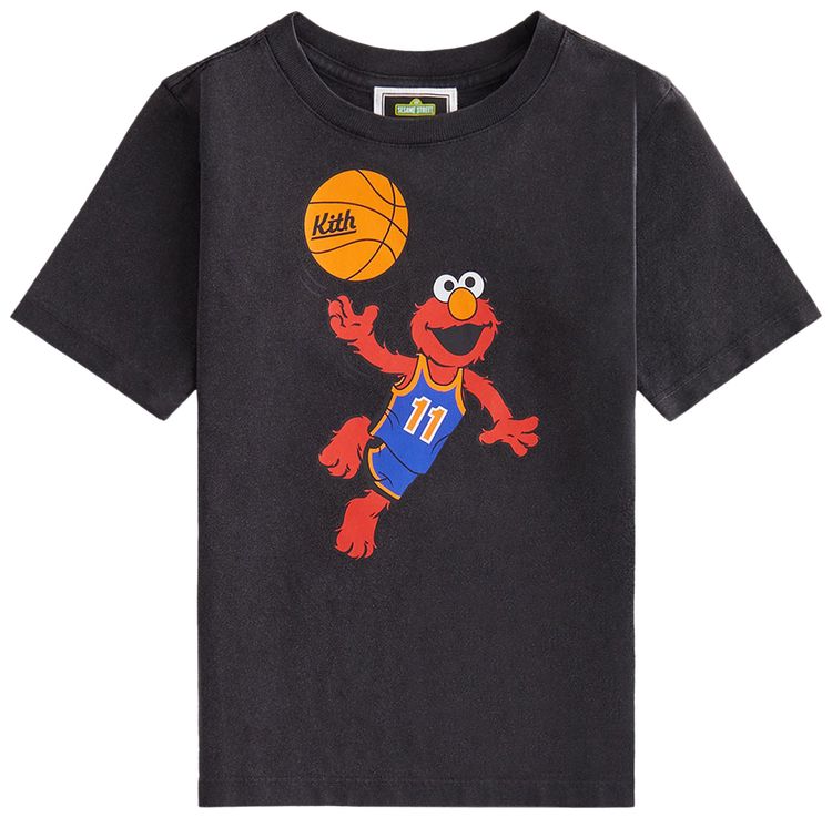 Kith Kids x Sesame Street Basketball Elmo Vintage Tee Black