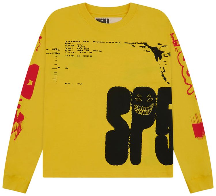 Sp5der X Ray Long Sleeve Tee Yellow