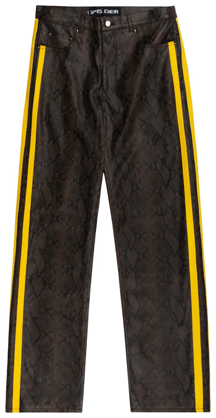 Sp5der Snake Leather Pant Brown