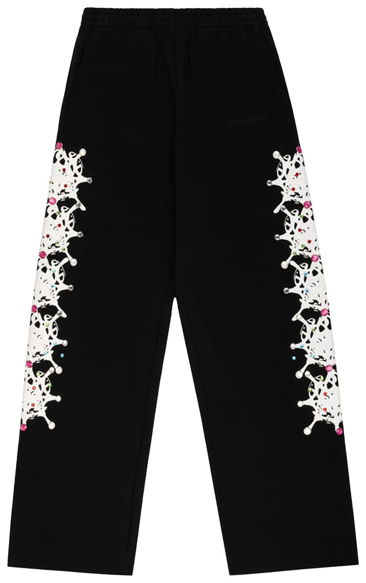 Sp5der Stone Sweatpant Black
