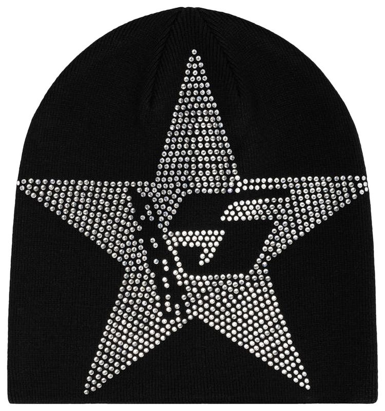 Sp5der Star Rhinestone Skully Black