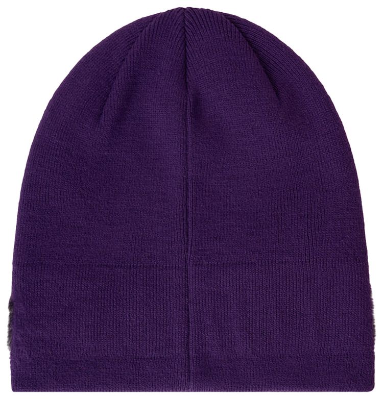 Sp5der Fuzzy Logo Mohair Beanie Purple