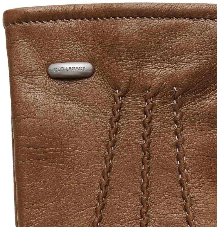Our Legacy His Leather Gloves Taupe