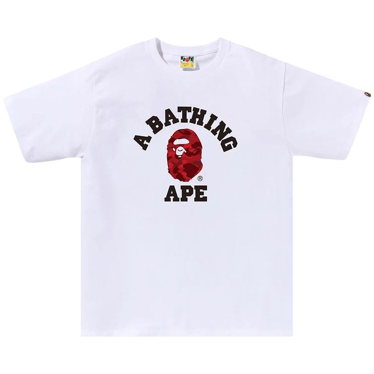 BAPE Color Camo College Tee WhiteRed