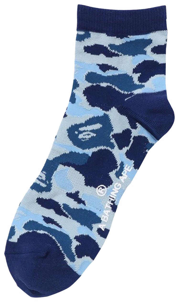 BAPE ABC Camo Ankle Jacquard Socks Blue