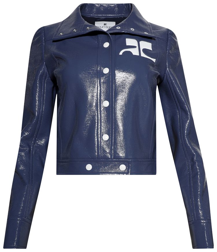 Courreges Vinyl Reedition Jacket Dusk Blue