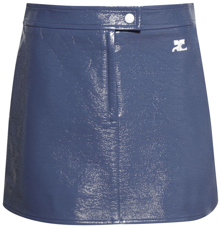 Courreges Vinyl Reedition Skirt Dusk Blue