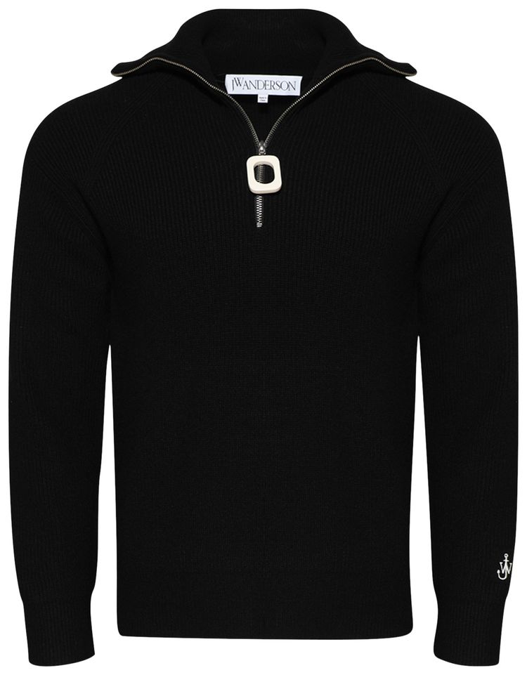 JW Anderson Half Zip Jumper Black