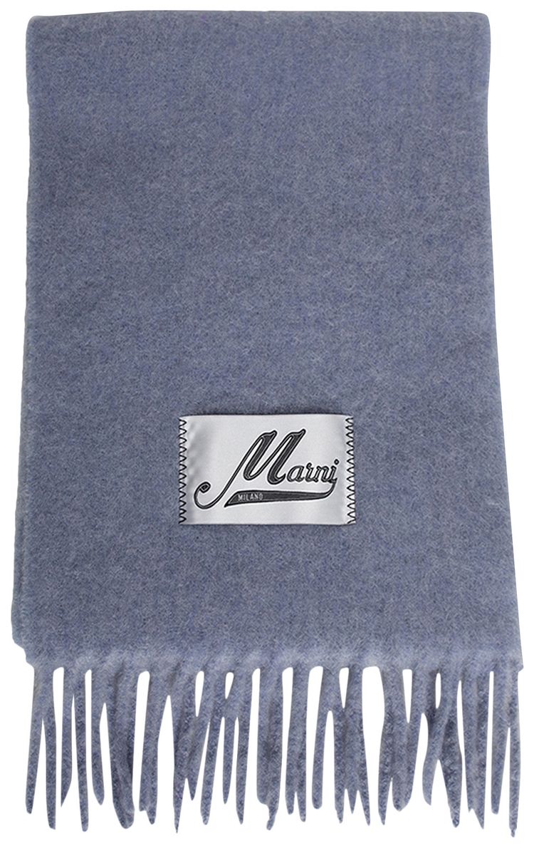 Marni Brushed Alpaca Scarf BlueLilac