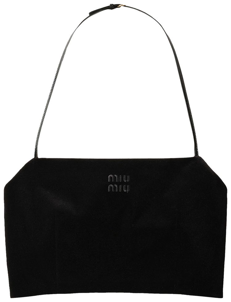 Miu Miu Stretch Velvet Top Black