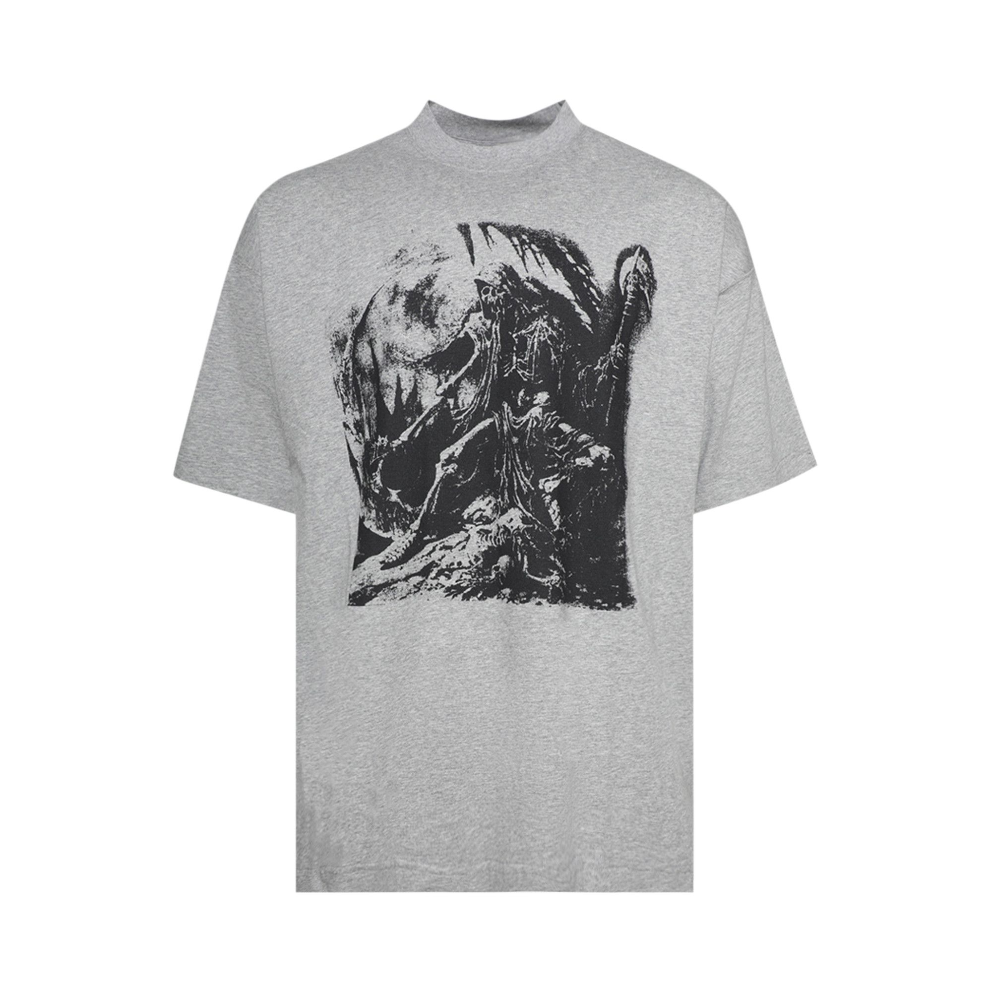 Tシャツ・カットソー VETEMENTS Men T-shirt Grey UA66TR645G GREYMELANGE Buy Vetements Goth Oversized T-Shirt 'Grey Melange