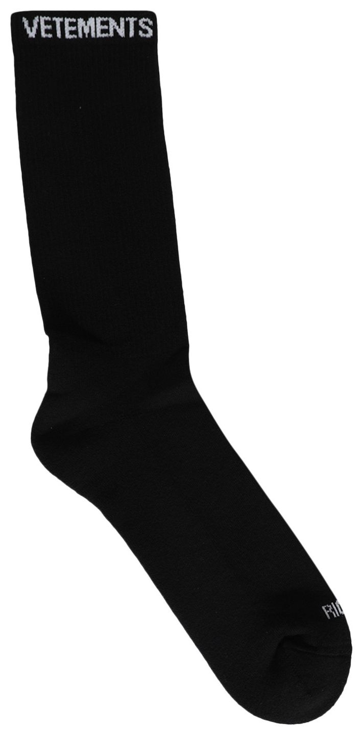 Vetements Logo Sock Black