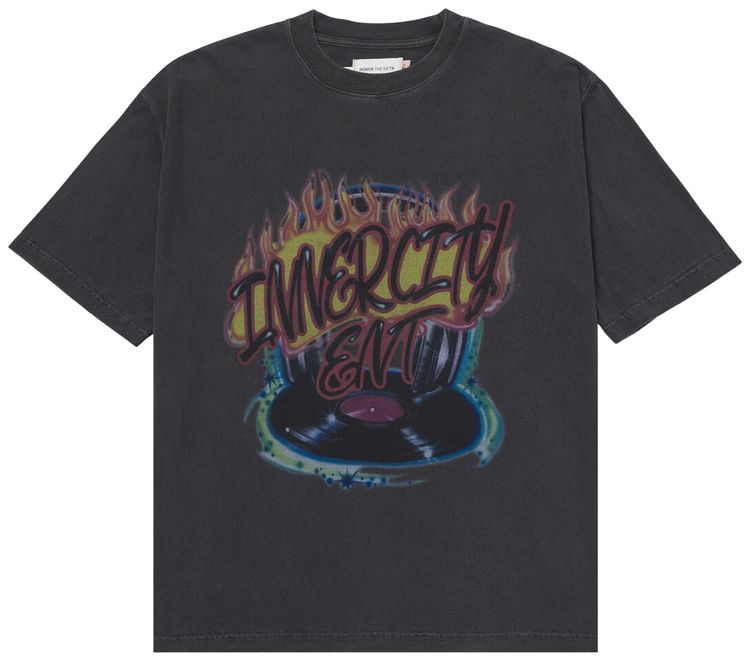 Honor The Gift Vinyl Airbrush T Shirt Black