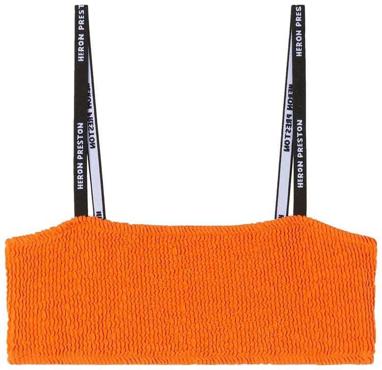 Heron Preston Bandeau Bikini Top Orange