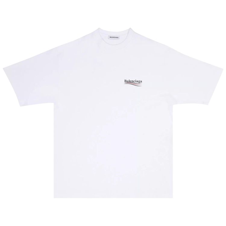Balenciaga Political Campaign Large Fit T Shirt BlackRedBlue