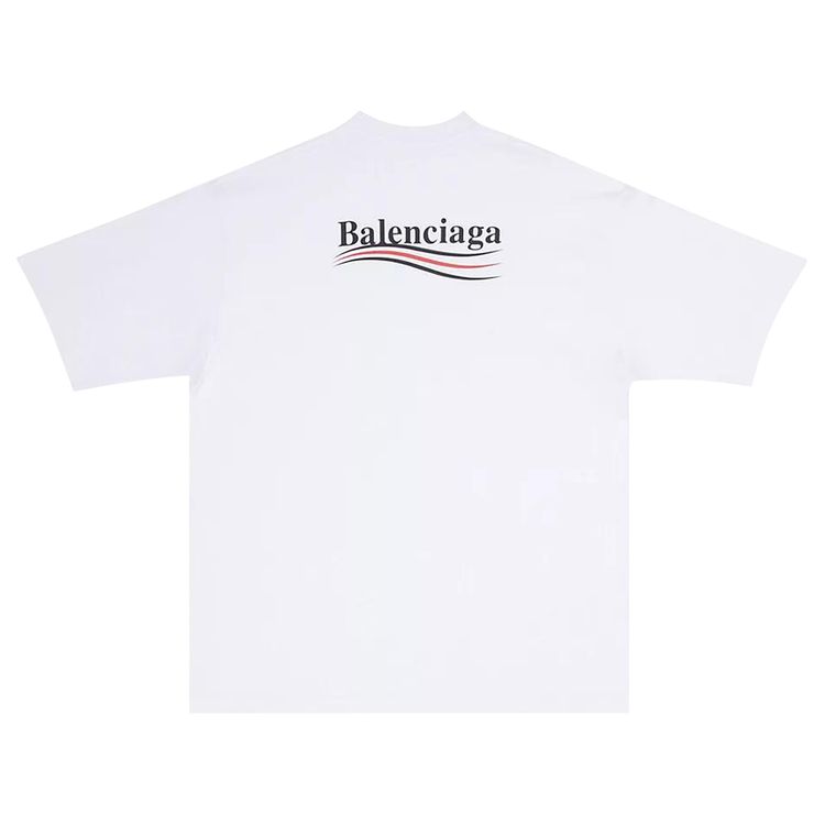 Balenciaga Political Campaign Large Fit T Shirt BlackRedBlue