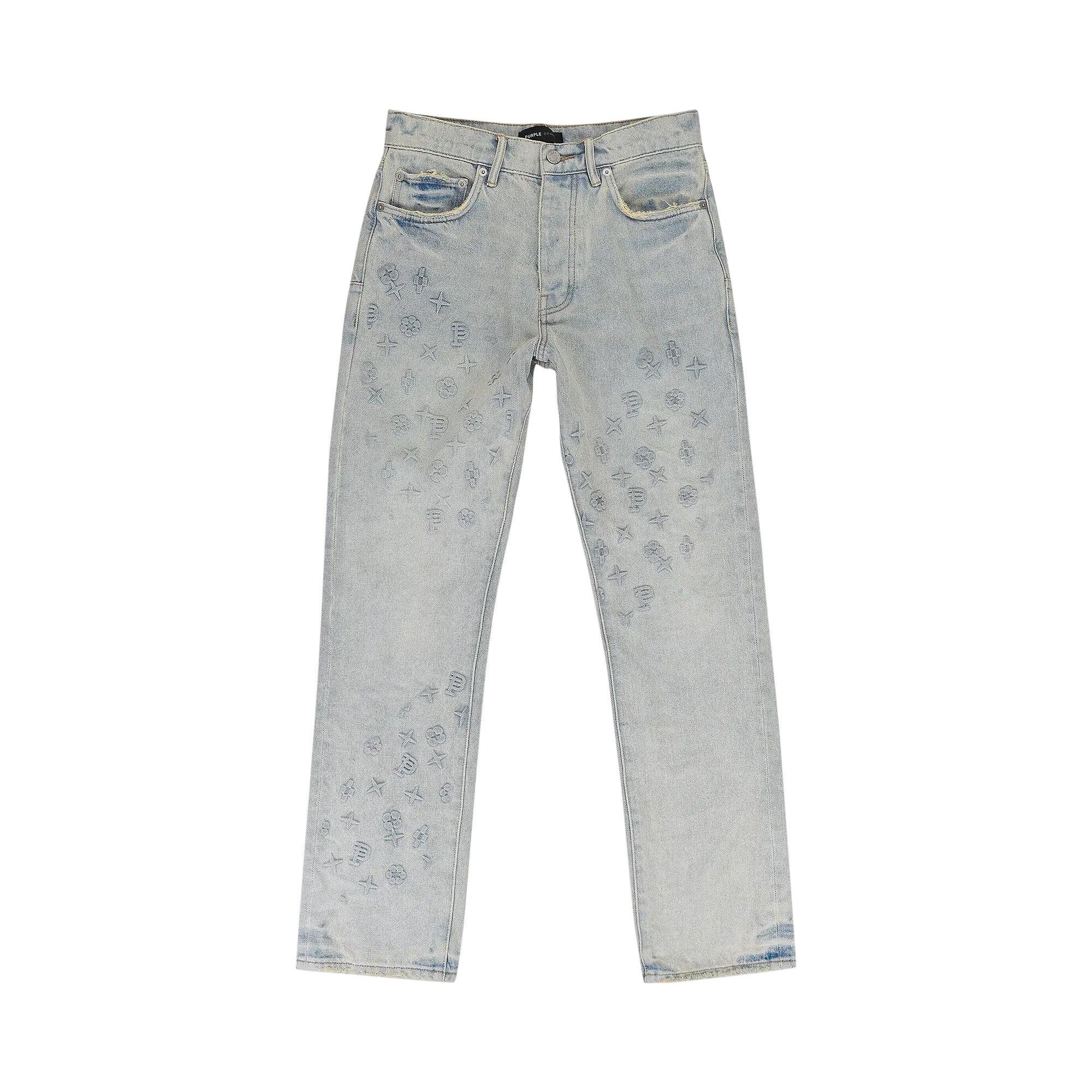 Buy PURPLE BRAND Embossed Denim Skinny Jeans 'Indigo' - P011